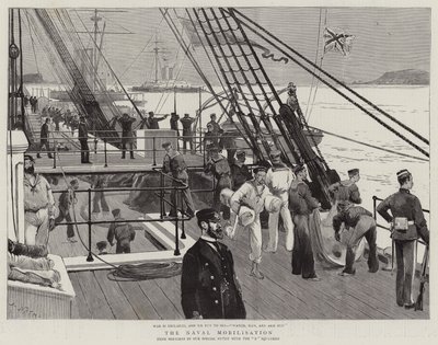 De maritieme mobilisatie door Joseph Nash